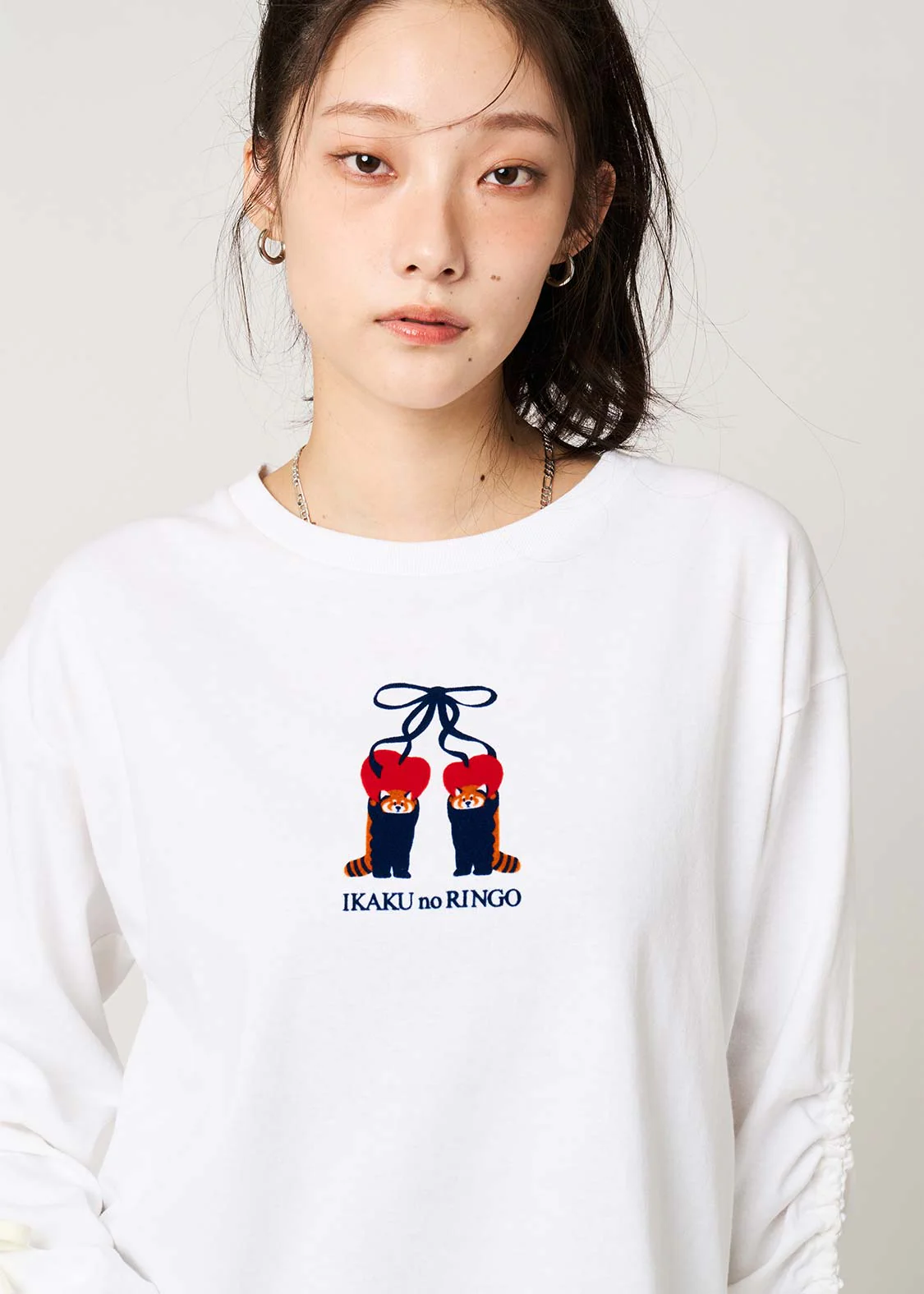 Ikaku Noringo | Gathered Sleeve Long Sleeve T-Shirt - Image 6