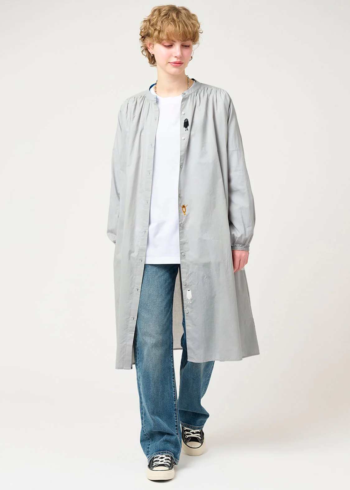 Stand collar Long Sleeve Shirt One-Piece (Beautiful Shadow Family) - Image 10
