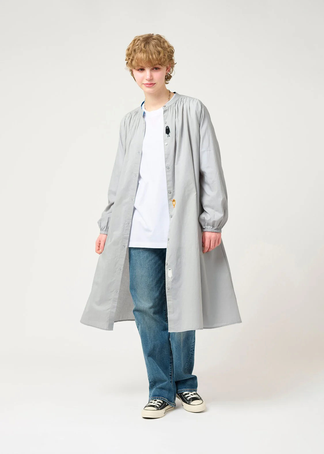 Stand collar Long Sleeve Shirt One-Piece (Beautiful Shadow Family) - Image 9