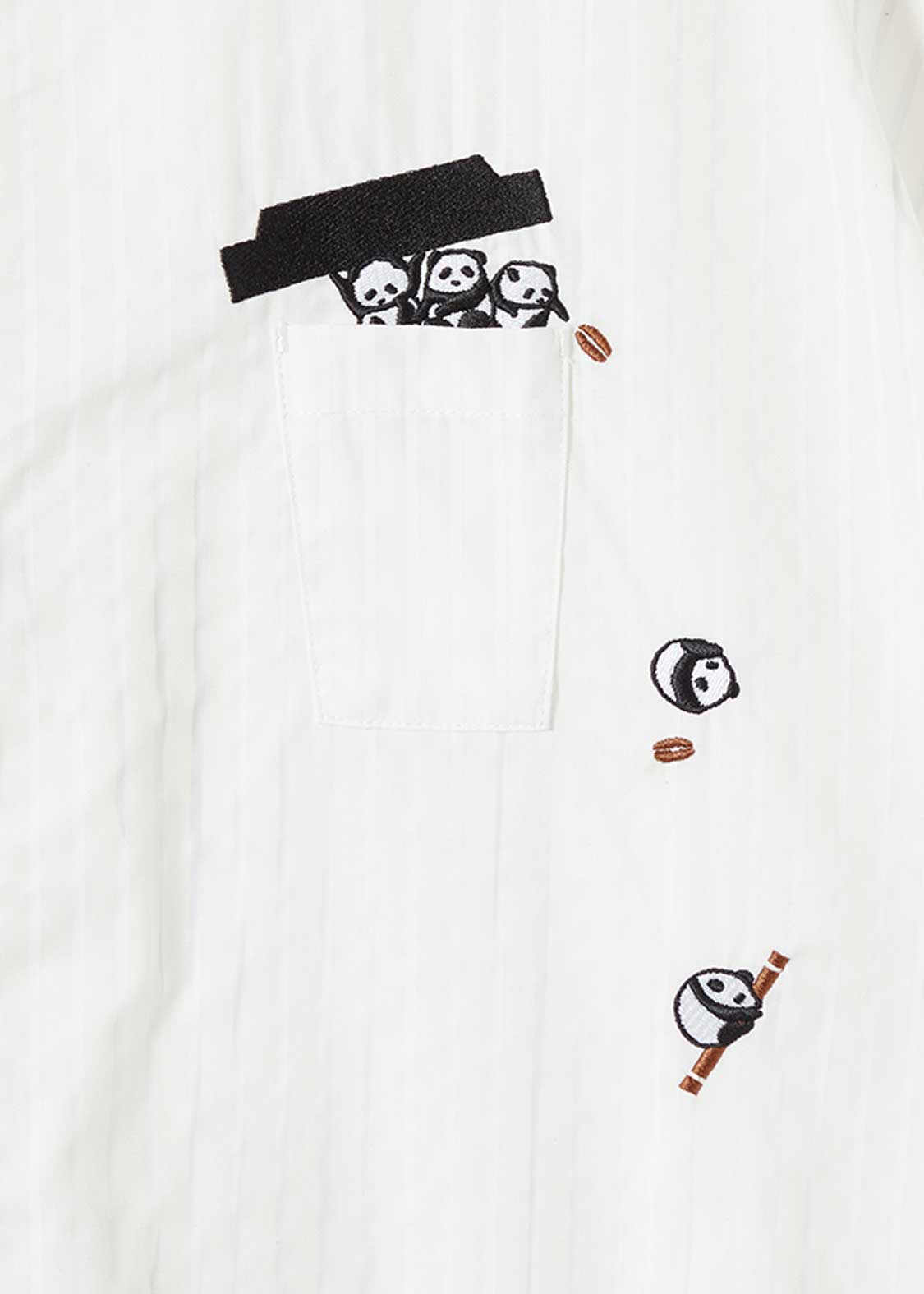 Pique Combi Short Sleeve One-Piece (Rolling Pandas Cafe) - Image 4