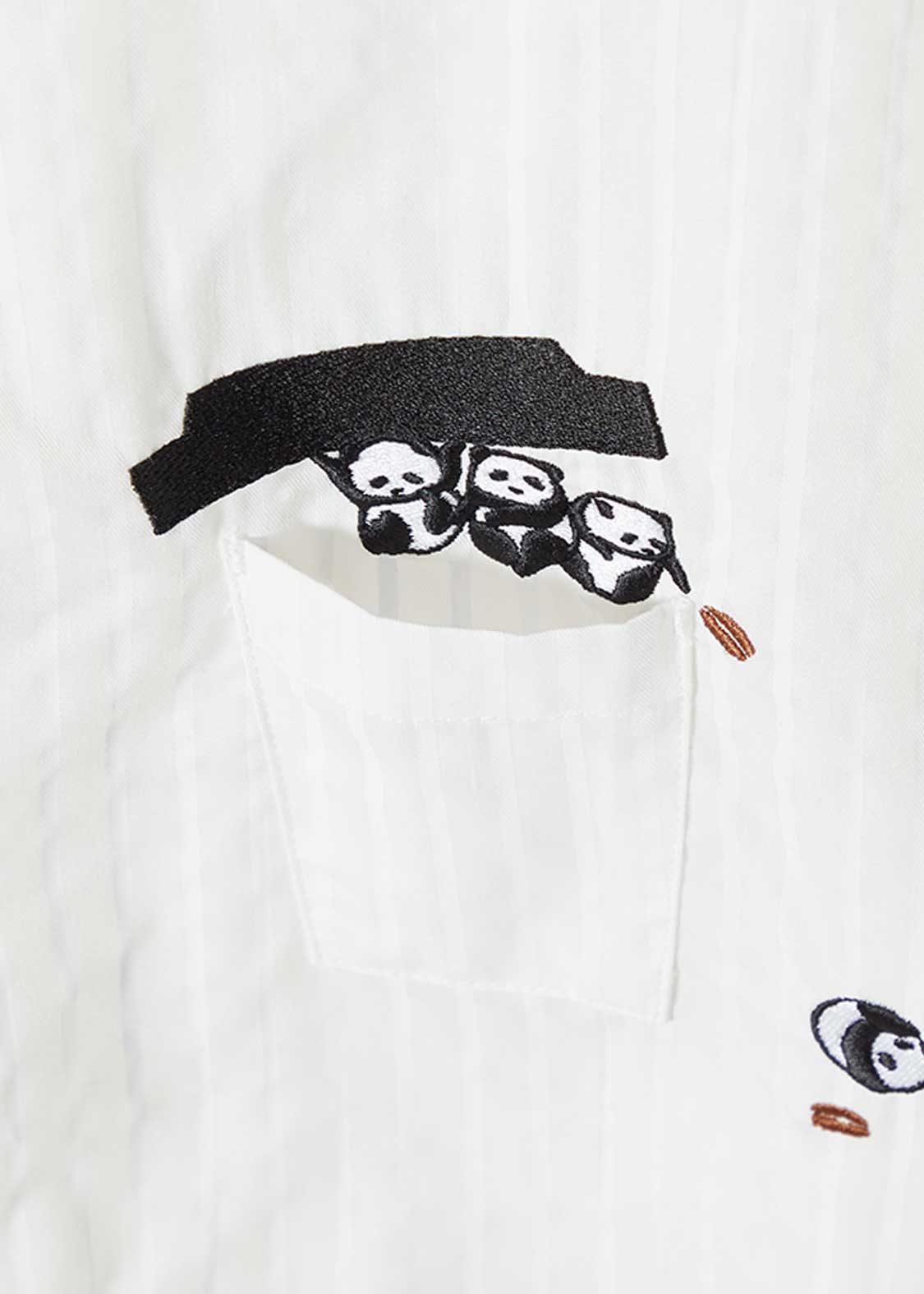 Pique Combi Short Sleeve One-Piece (Rolling Pandas Cafe) - Image 5