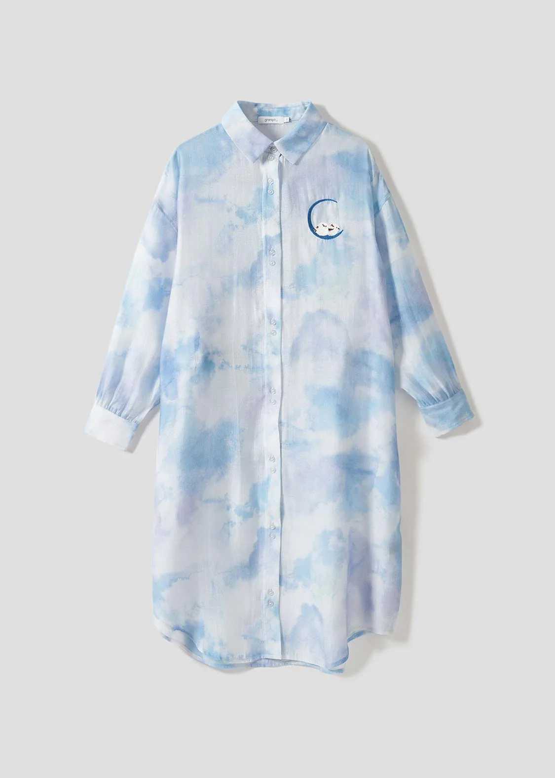 Long Sleeve Sheer Shirt One-Piece (Shimaenaga 2)