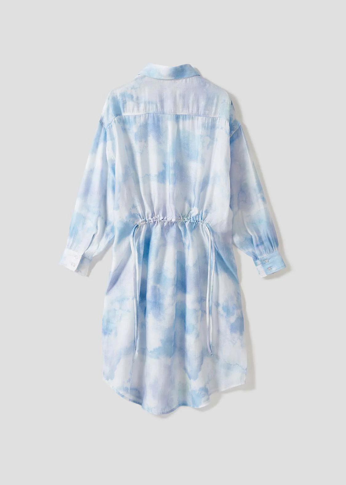 Long Sleeve Sheer Shirt One-Piece (Shimaenaga 2) - Image 4