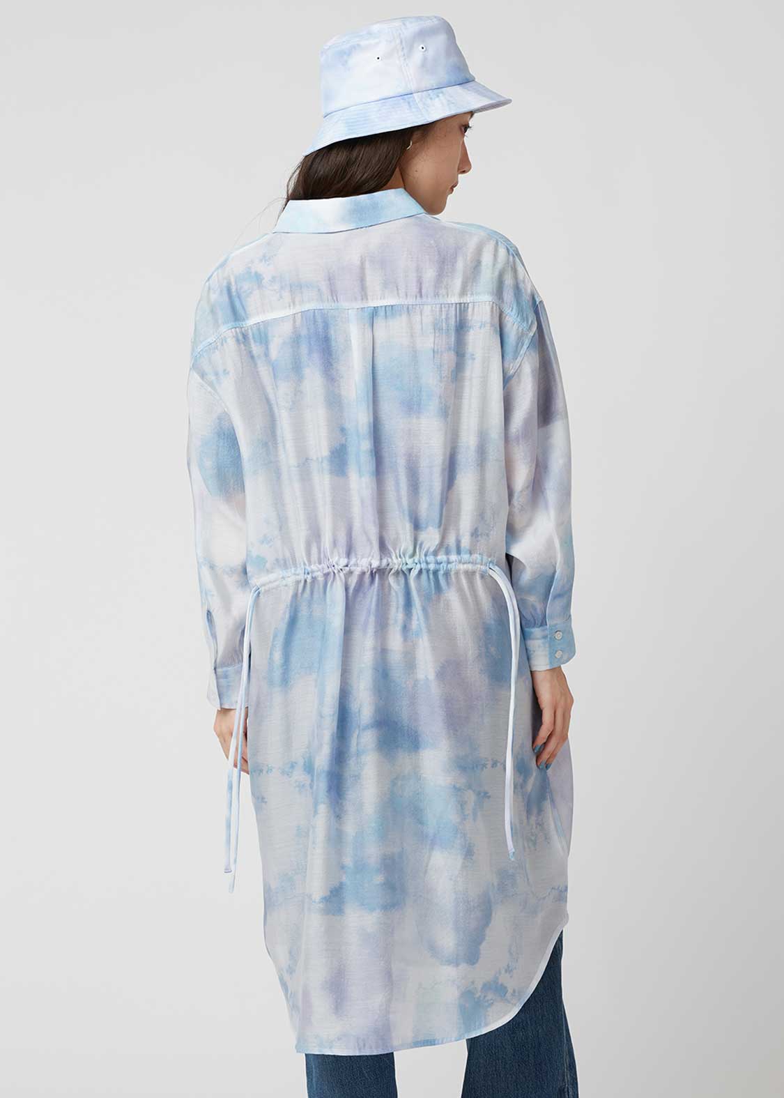 Long Sleeve Sheer Shirt One-Piece (Shimaenaga 2) - Image 8