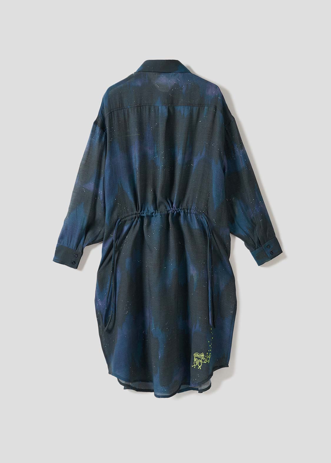 Long Sleeve Sheer Shirt One-Piece (Beautiful Shadow March) - Image 4