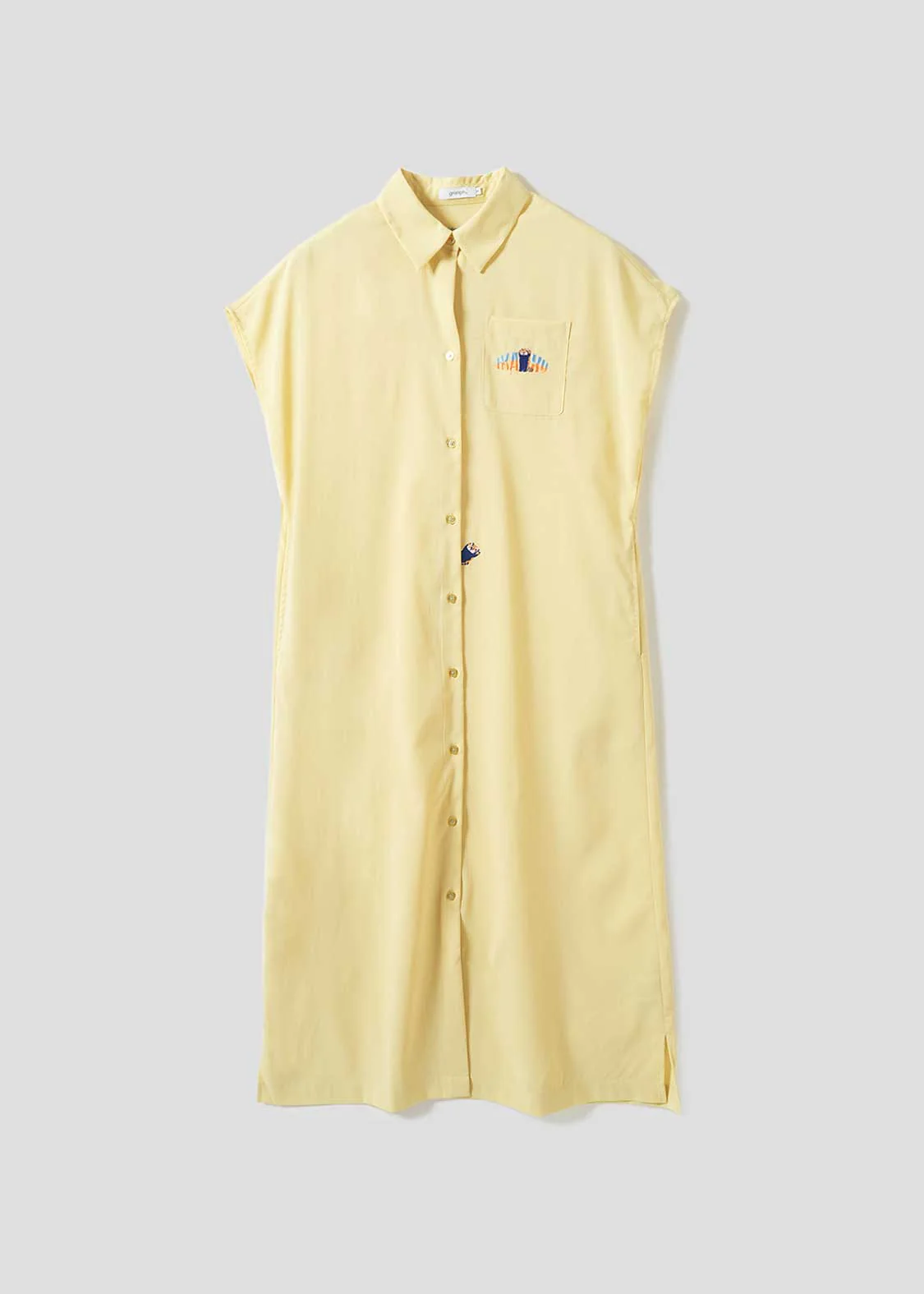 Ikaku | Linen Touch Short Sleeve Shirt Dress