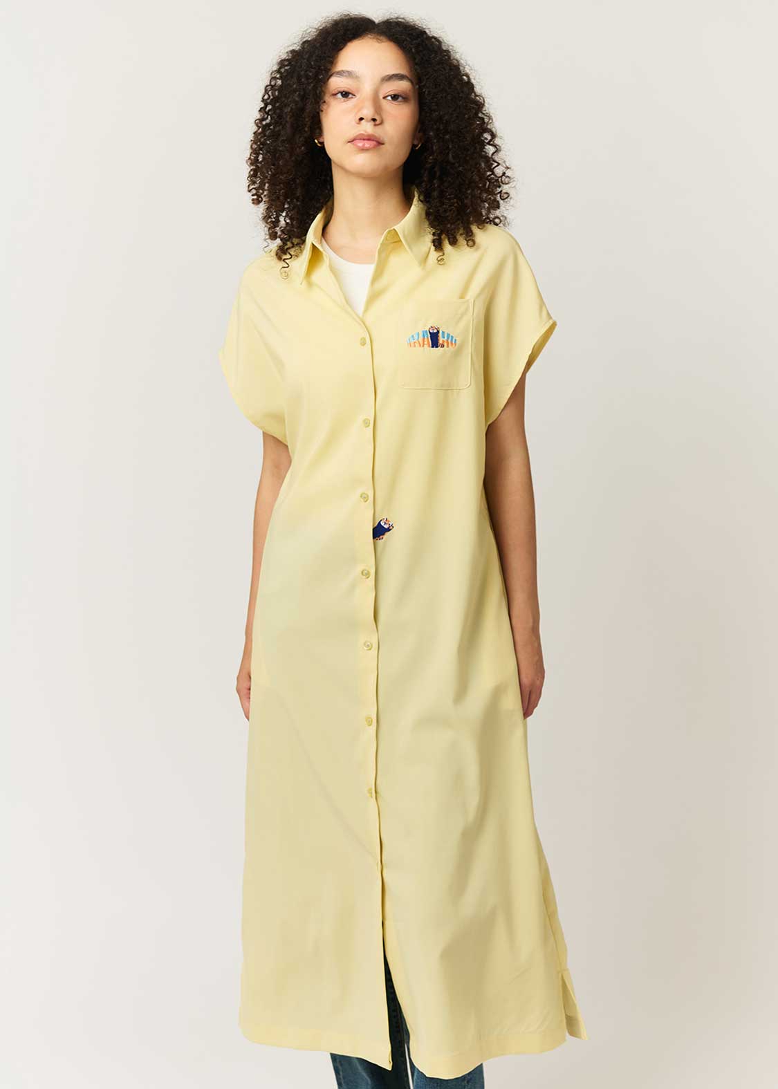 Ikaku | Linen Touch Short Sleeve Shirt Dress - Image 6