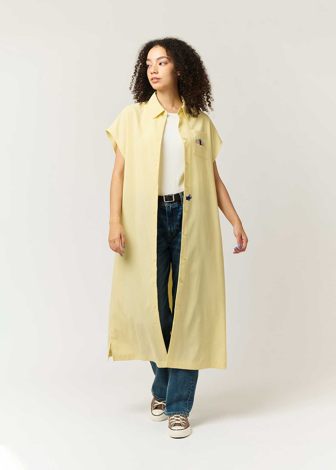 Ikaku | Linen Touch Short Sleeve Shirt Dress - Image 8