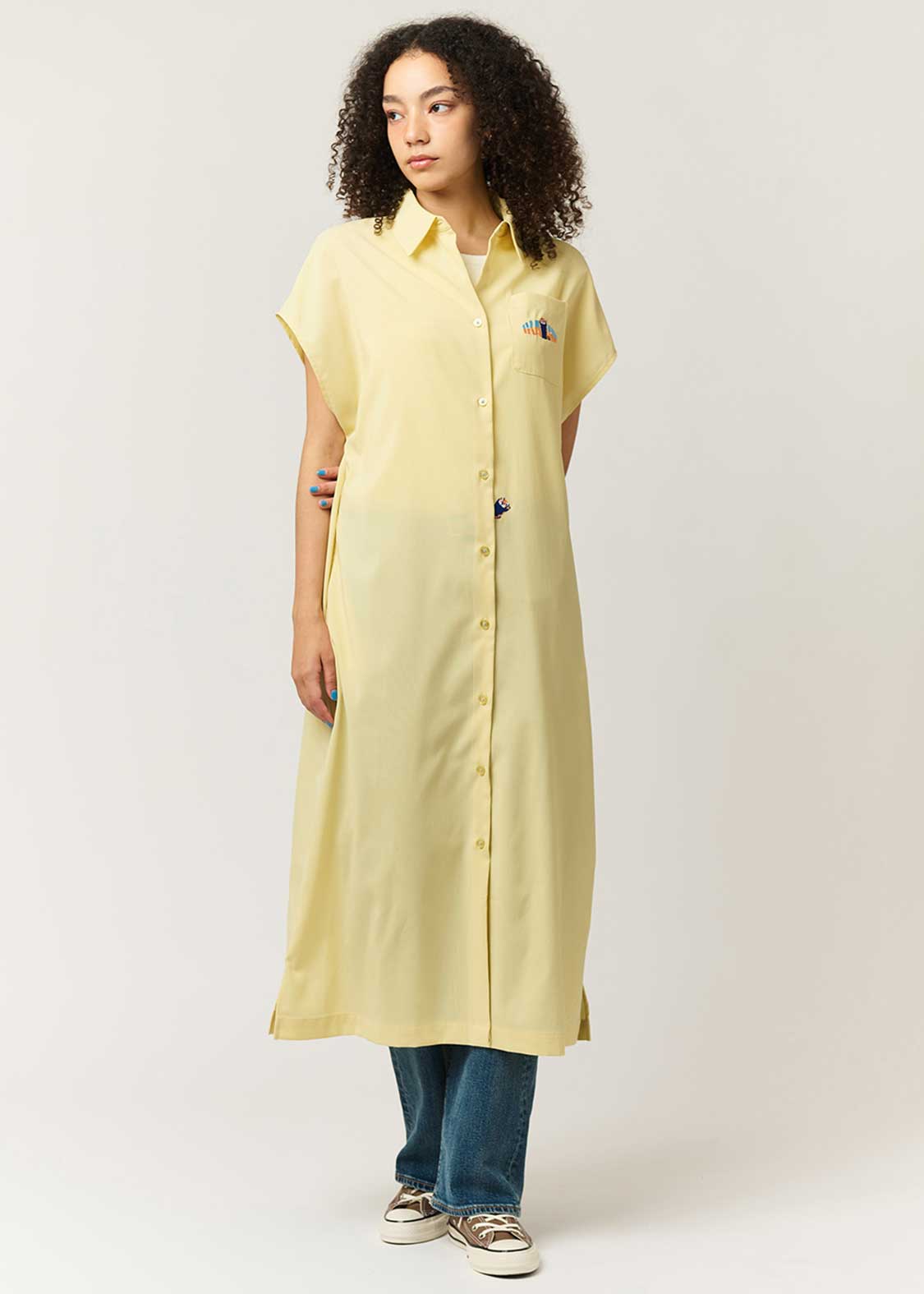 Ikaku | Linen Touch Short Sleeve Shirt Dress - Image 9