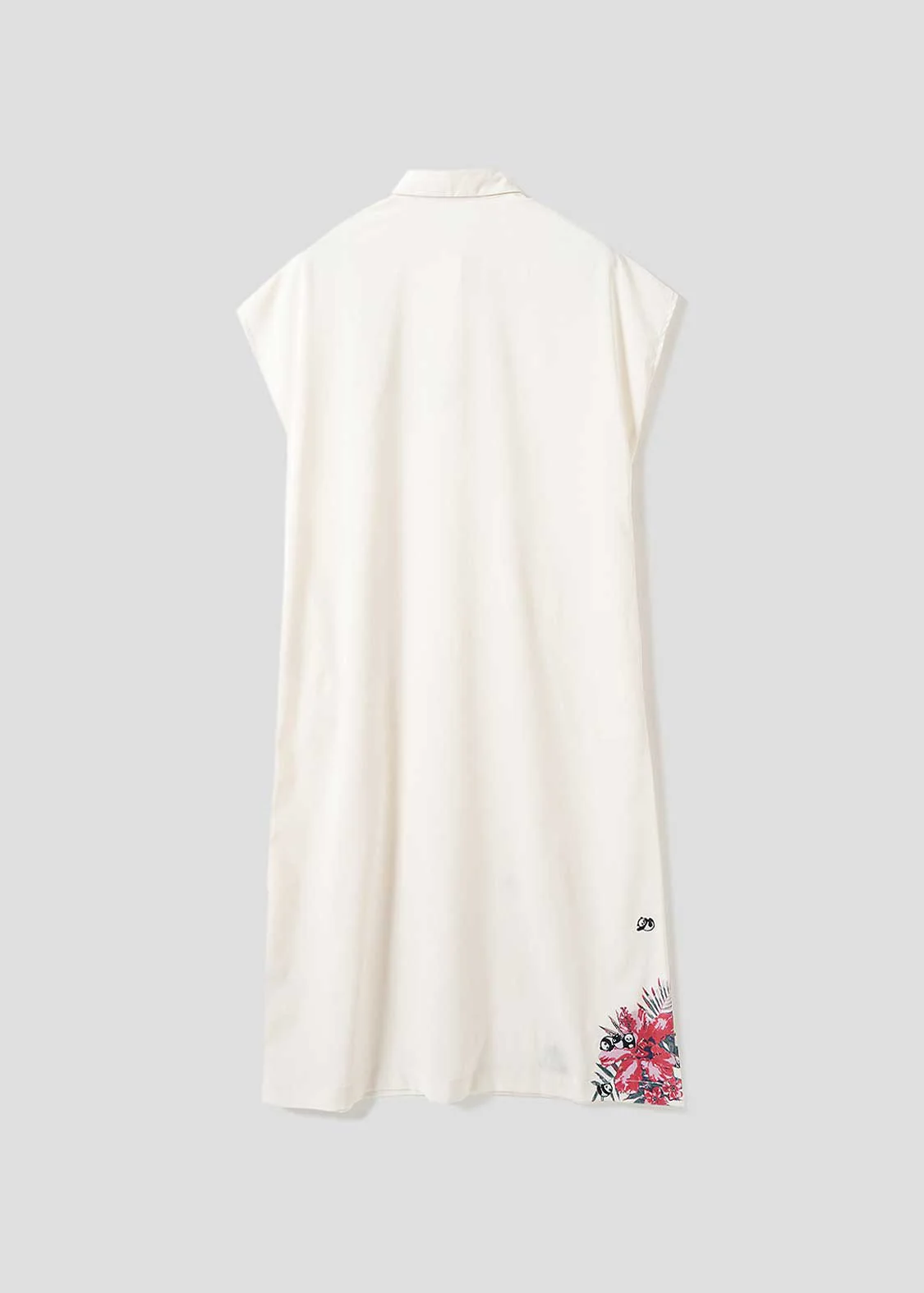 Rolling Pandas Hibiscus | Linen Touch Short Sleeve Shirt Dress - Image 2