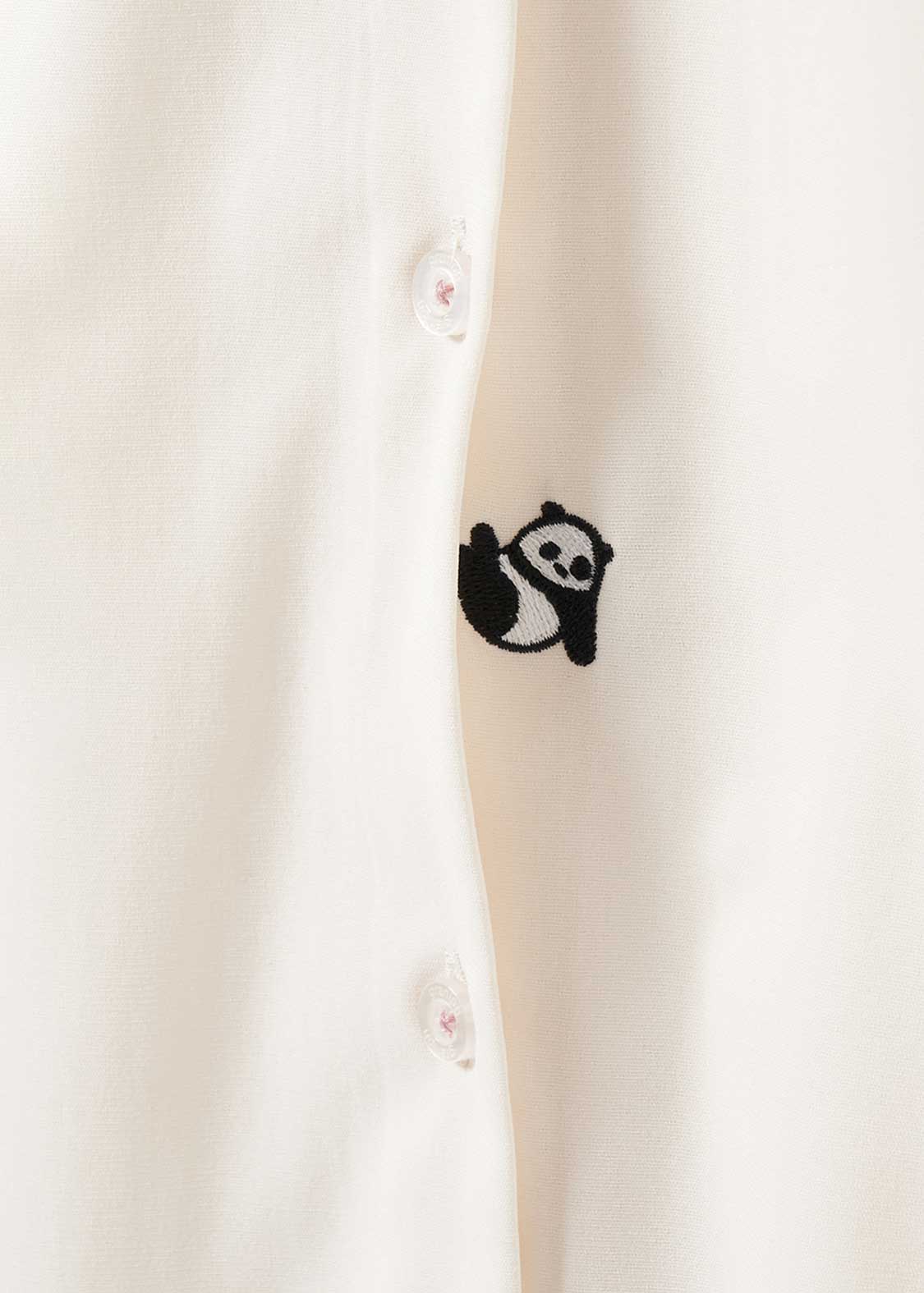 Rolling Pandas Hibiscus | Linen Touch Short Sleeve Shirt Dress - Image 4