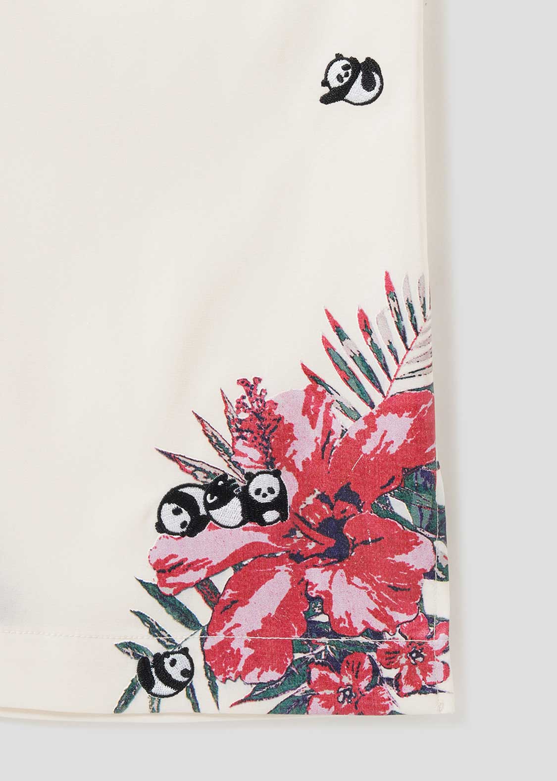 Rolling Pandas Hibiscus | Linen Touch Short Sleeve Shirt Dress - Image 5