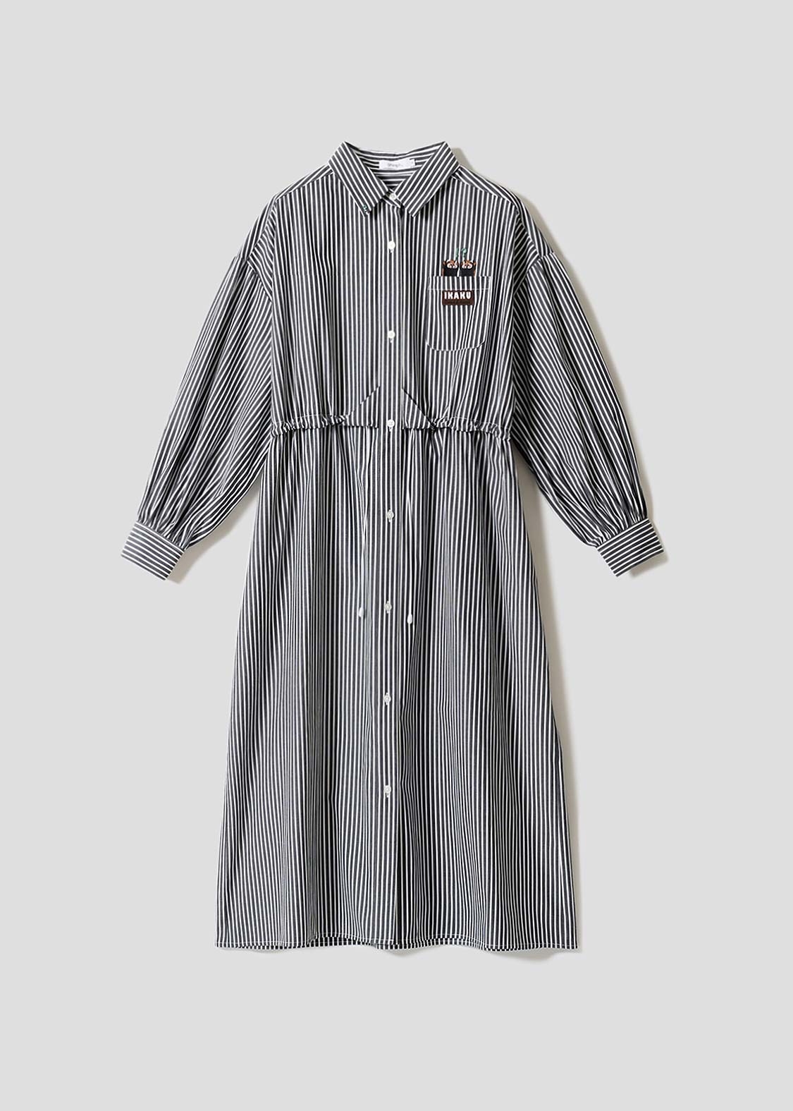 Ikaku Bikkuri Hatena | Striped Shirt Dress