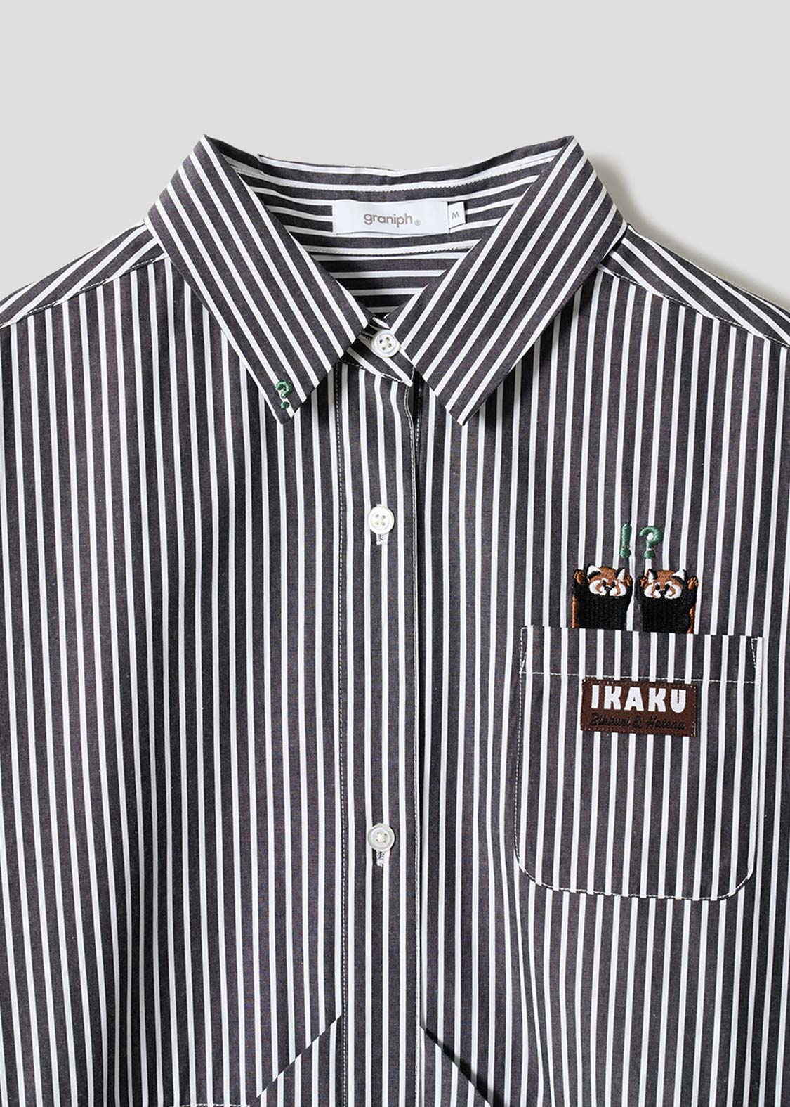 Ikaku Bikkuri Hatena | Striped Shirt Dress - Image 3