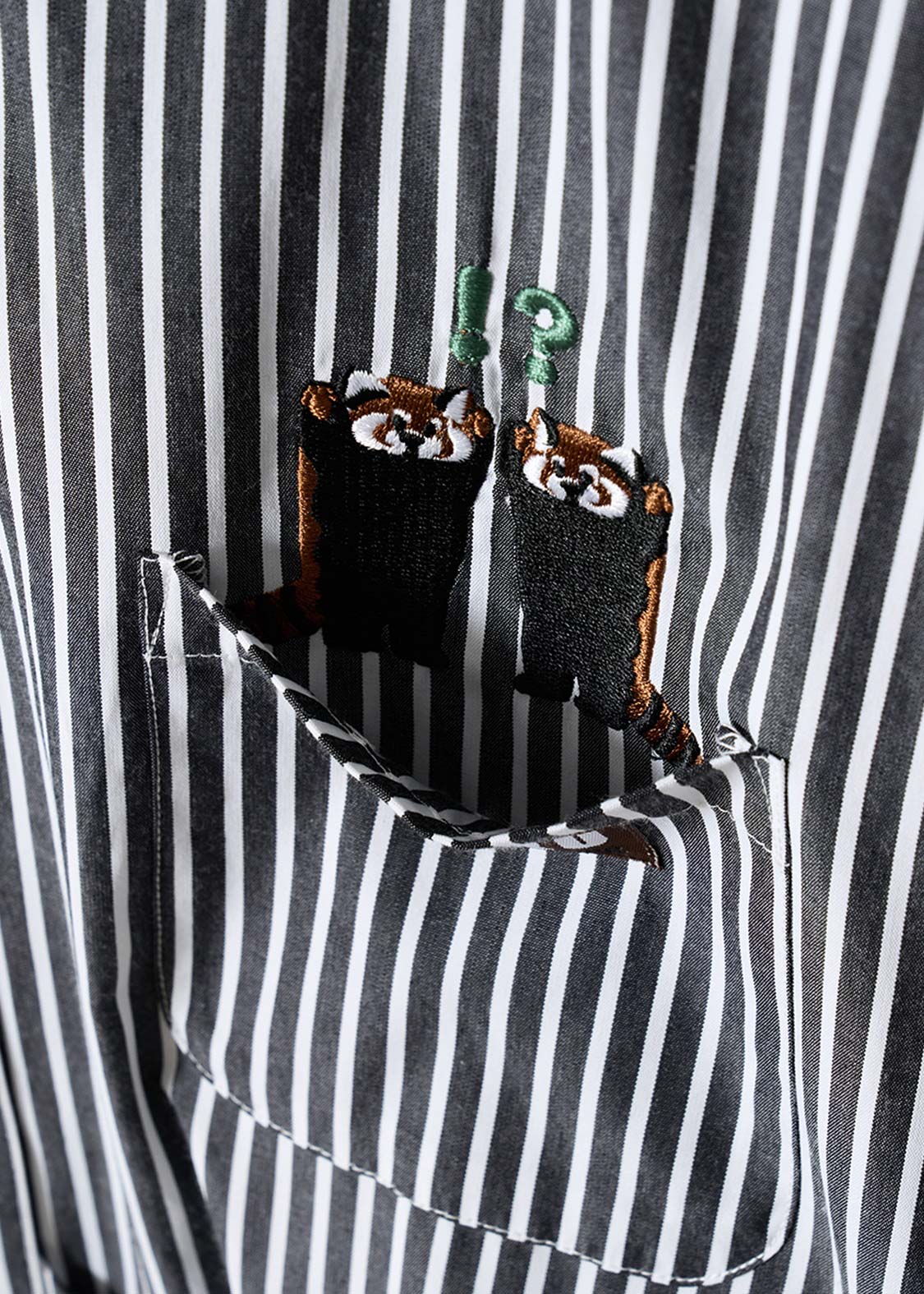 Ikaku Bikkuri Hatena | Striped Shirt Dress - Image 4