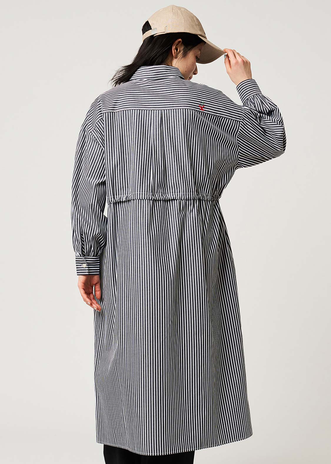 Ikaku Bikkuri Hatena | Striped Shirt Dress - Image 7