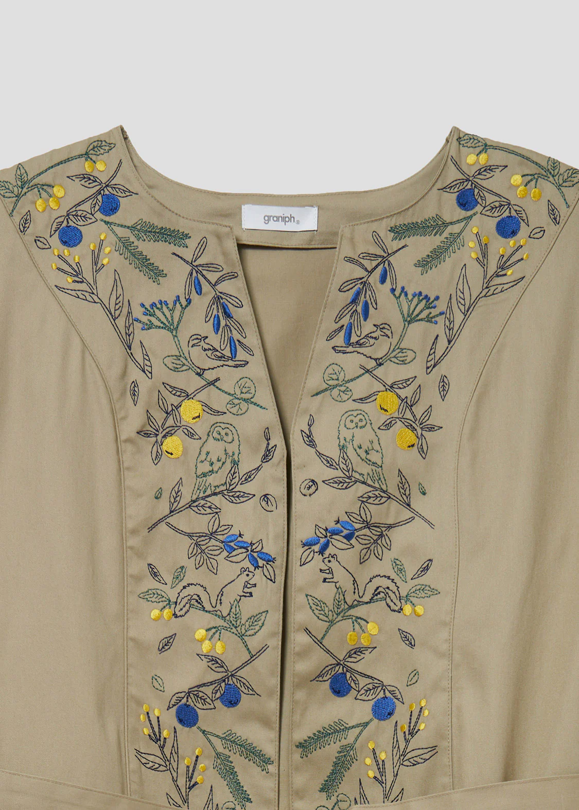 Embroidery Long Sleeve Gown (Warm Forest) - Image 3