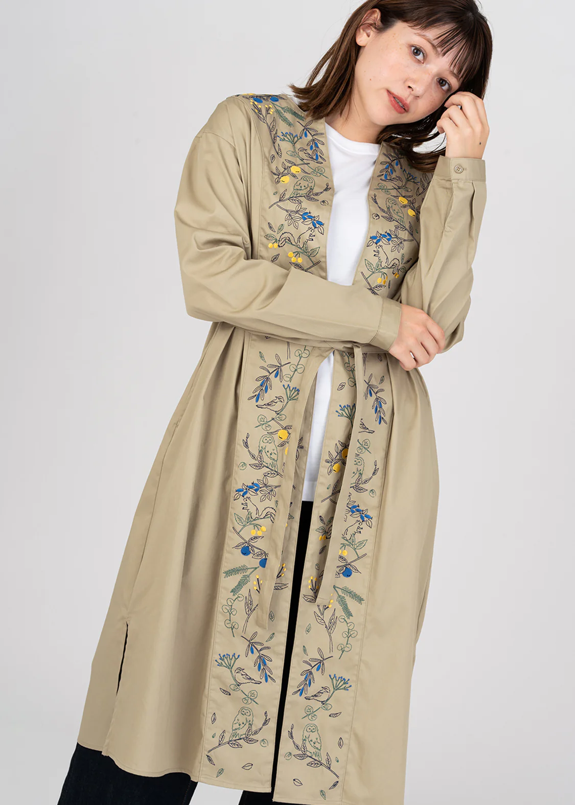 Embroidery Long Sleeve Gown (Warm Forest) - Image 6