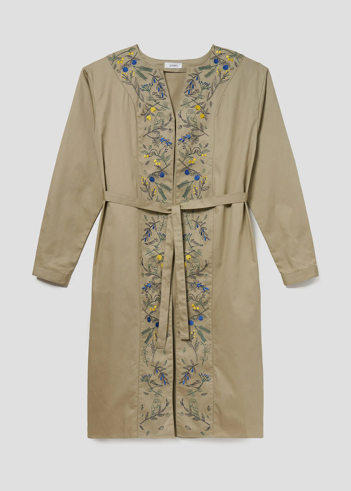 Embroidery Long Sleeve Gown (Warm Forest) - Image 7
