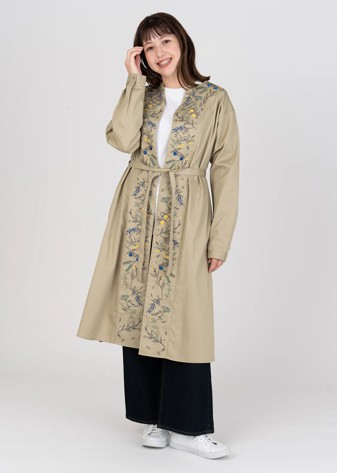 Embroidery Long Sleeve Gown (Warm Forest) - Image 9