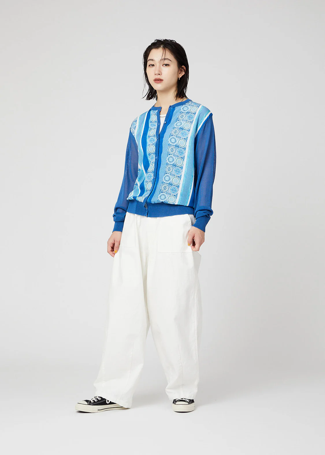 Sheer Long Sleeve Cardigan (Nostalgic Pottery) - Image 10