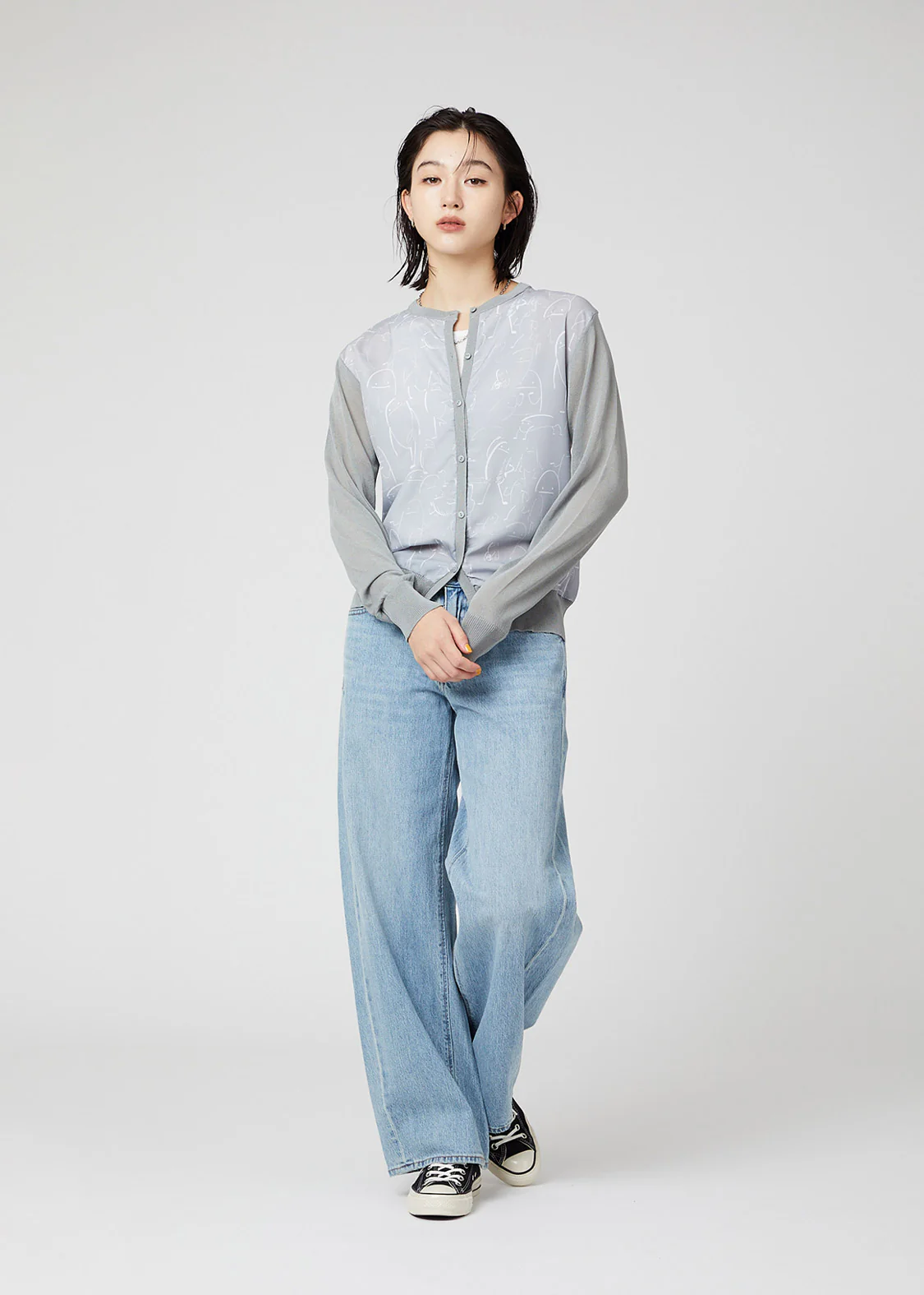 Sheer Long Sleeve Cardigan (Croquis BS) - Image 10