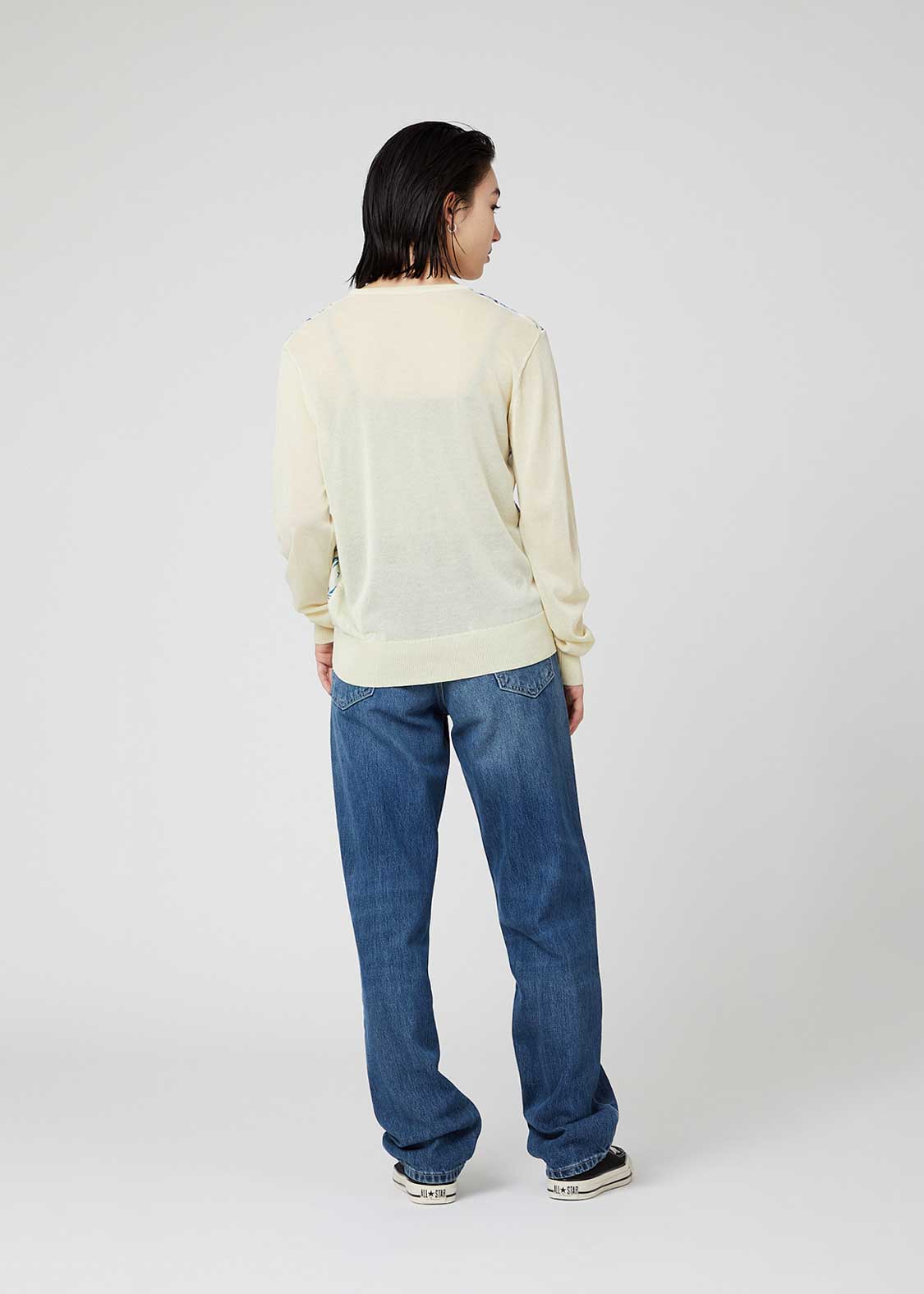 Sheer Long Sleeve Cardigan (Shimaenaga Flowers) - Image 10