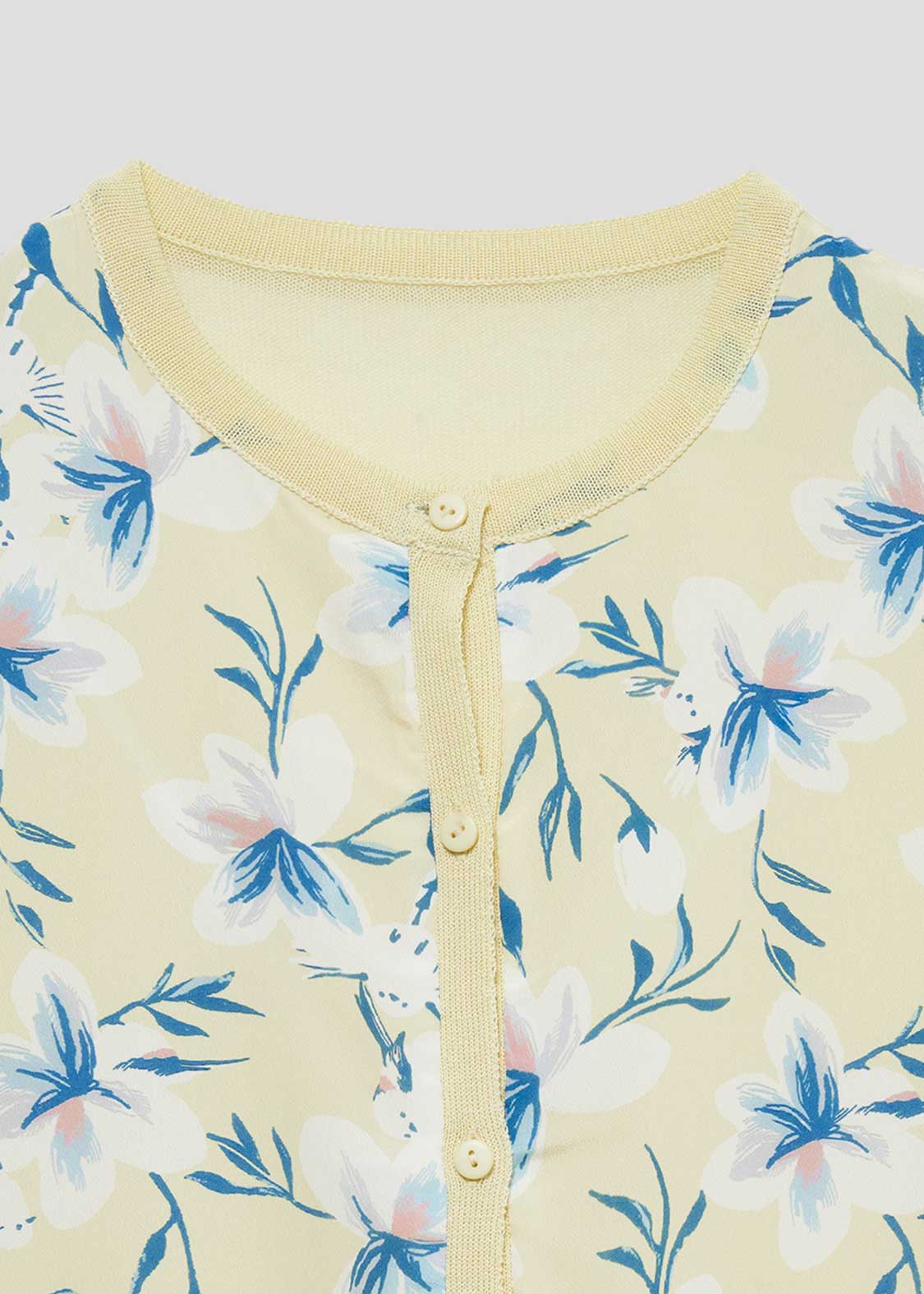 Sheer Long Sleeve Cardigan (Shimaenaga Flowers) - Image 3