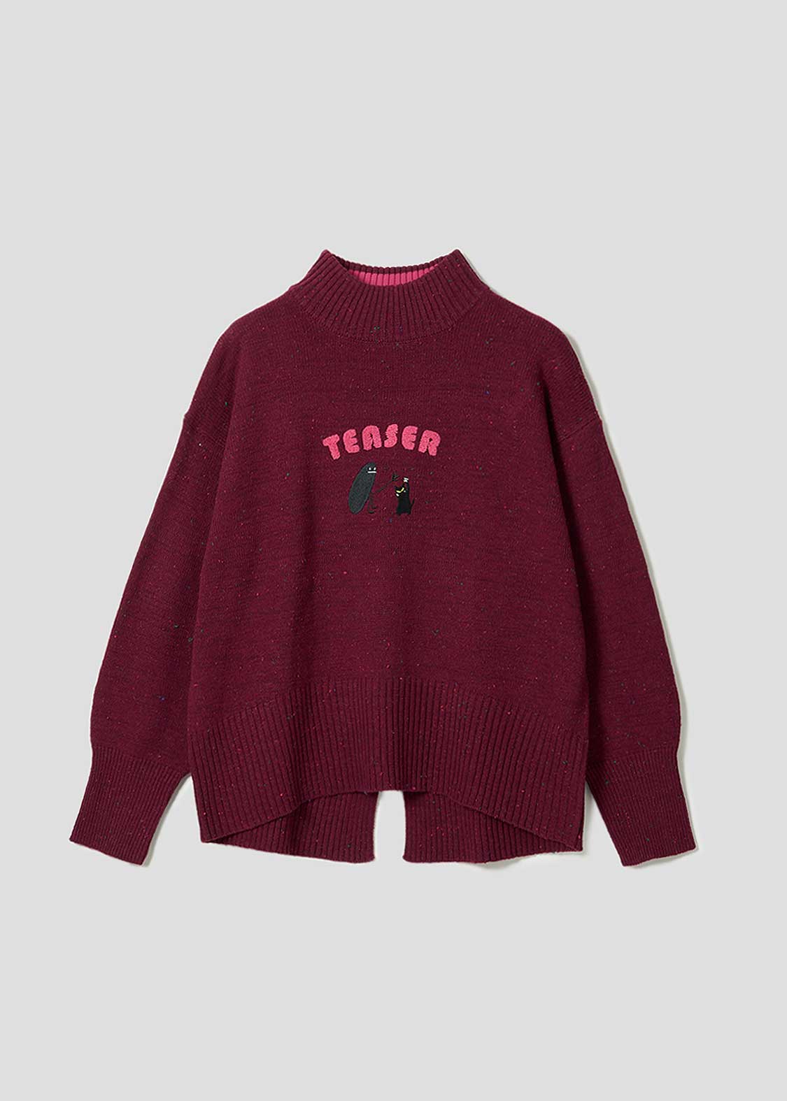 Neko Kaburi Beautiful Shadow | Coloured Nep High Neck Knit