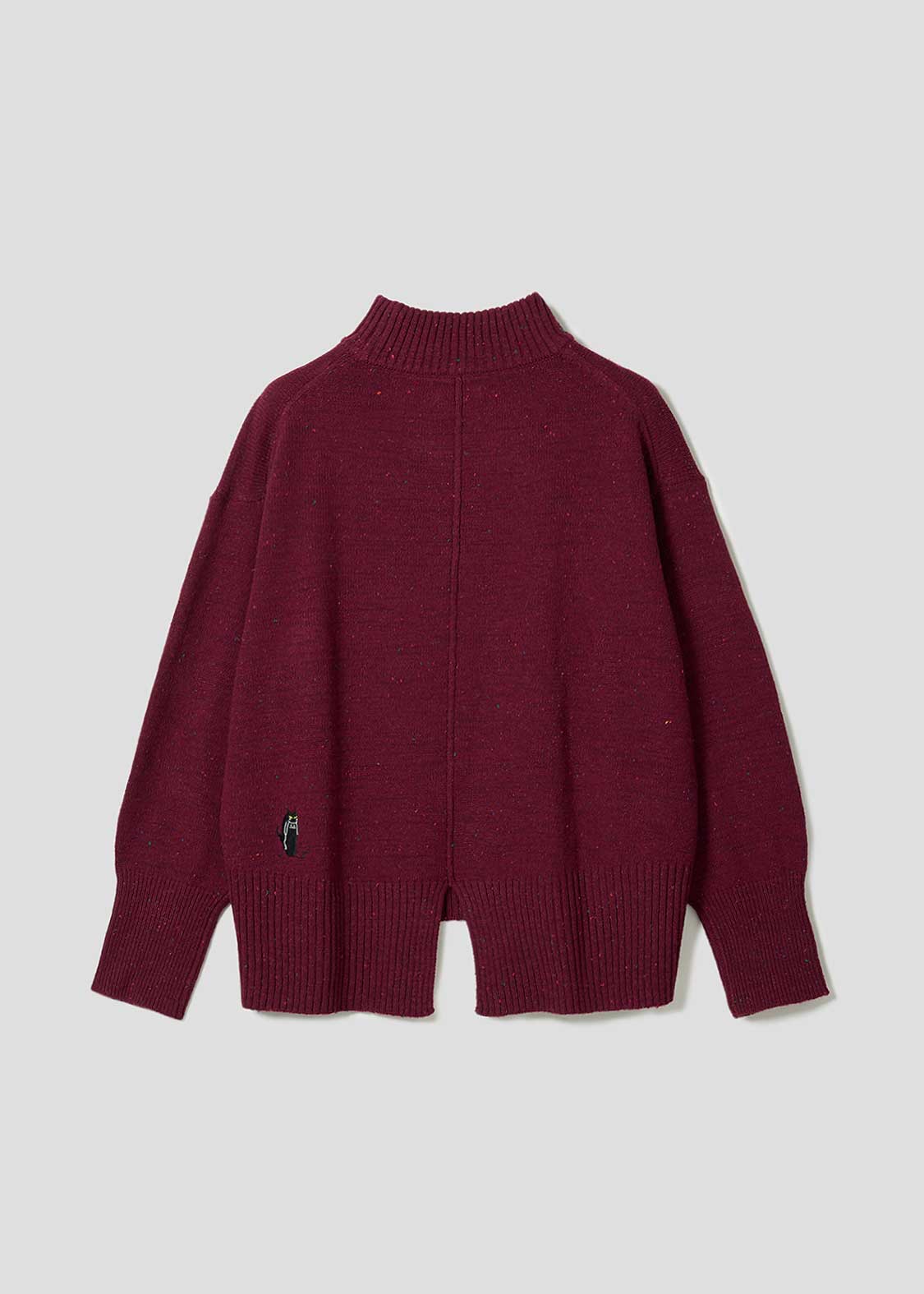 Neko Kaburi Beautiful Shadow | Coloured Nep High Neck Knit - Image 2