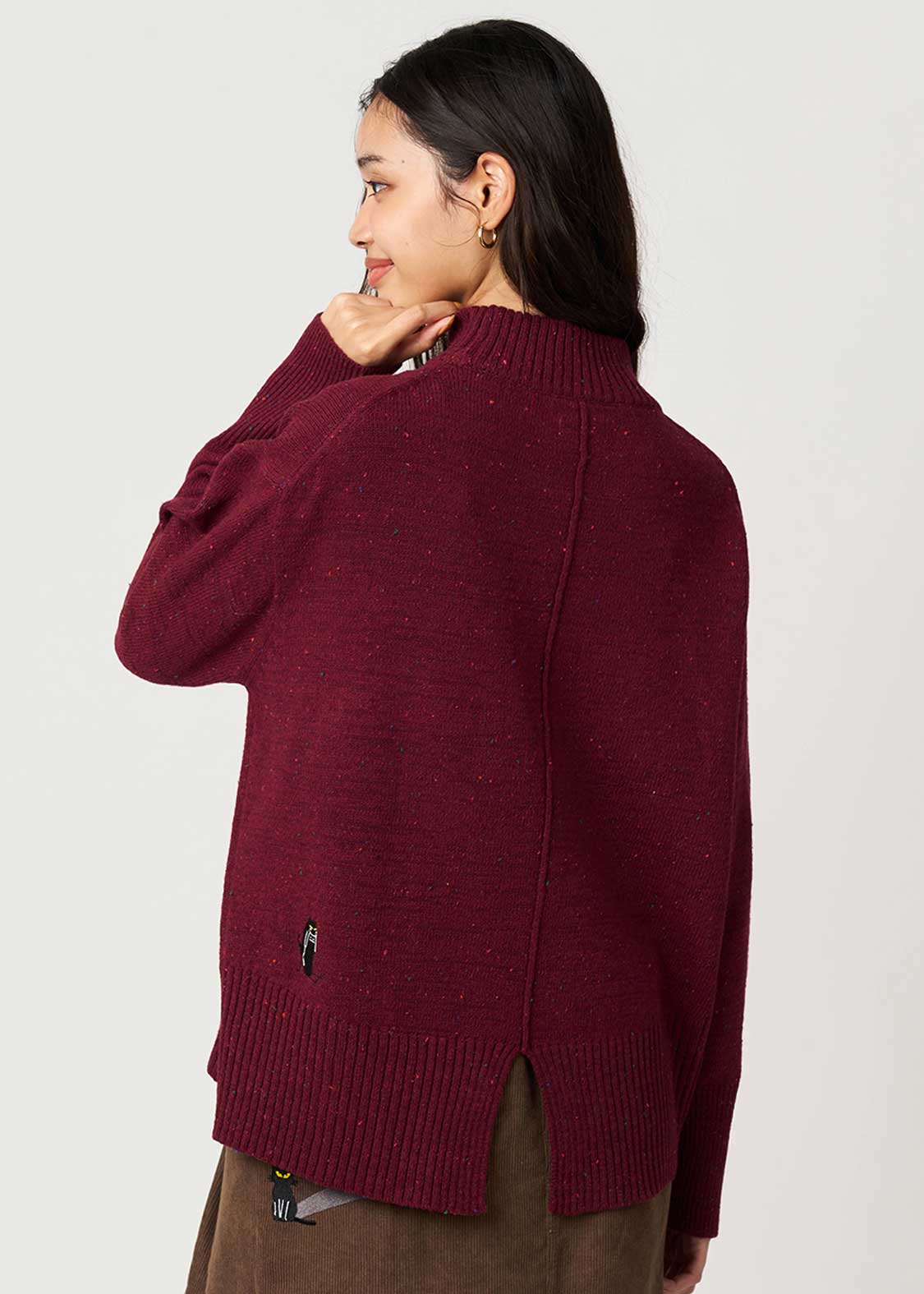 Neko Kaburi Beautiful Shadow | Coloured Nep High Neck Knit - Image 7