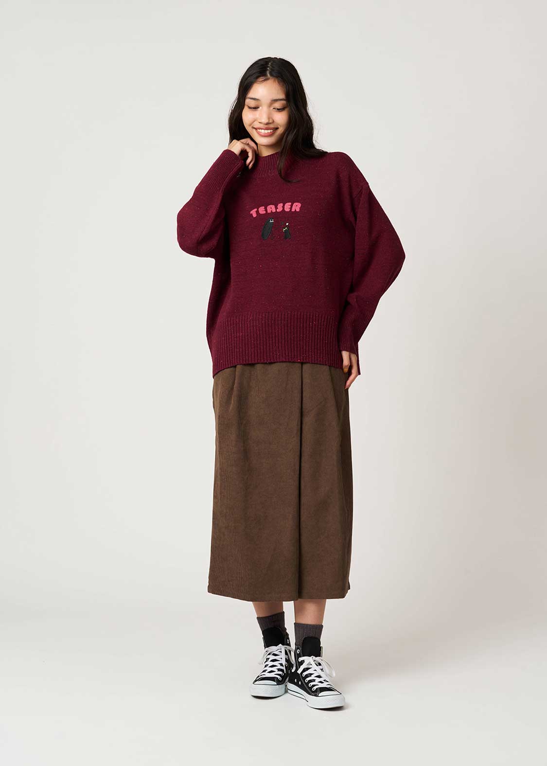 Neko Kaburi Beautiful Shadow | Coloured Nep High Neck Knit - Image 8