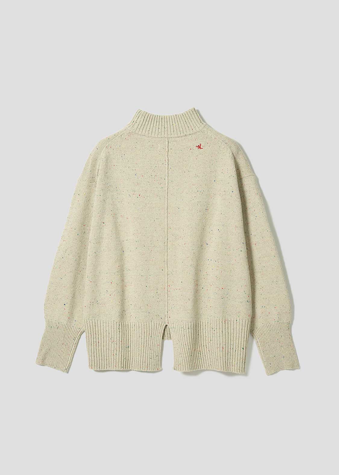 Ikaku Back Style | Coloured Nep High Neck Knit - Image 2