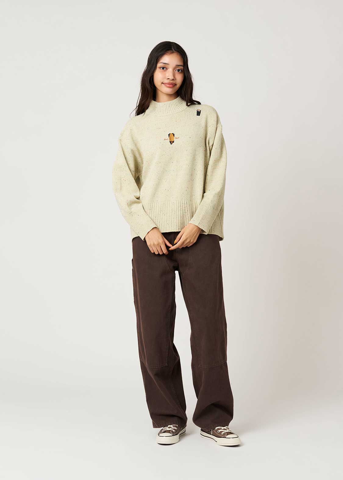 Ikaku Back Style | Coloured Nep High Neck Knit - Image 8