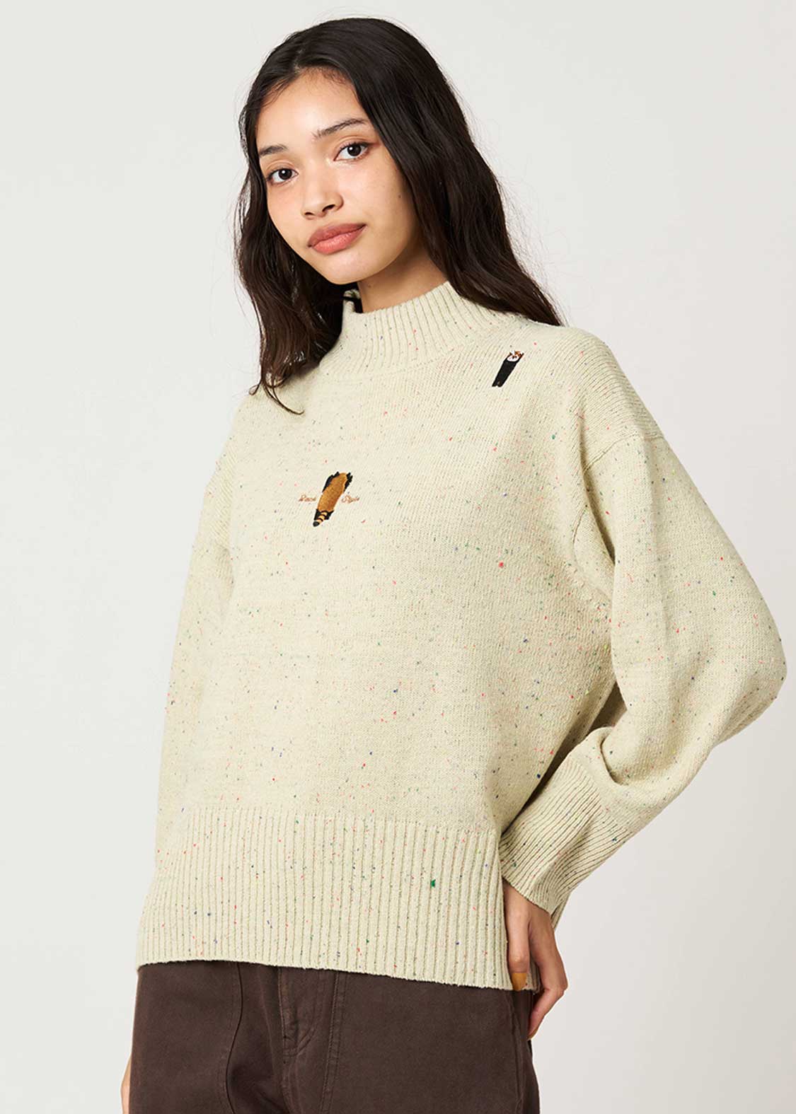 Ikaku Back Style | Coloured Nep High Neck Knit - Image 9