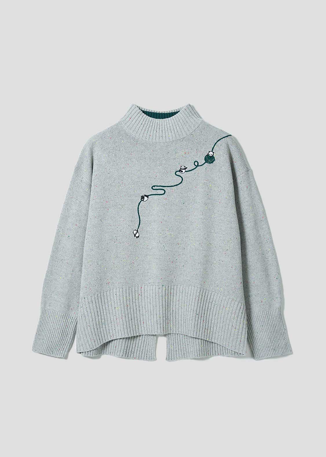 Rolling Pandas Kate | Coloured Nep High Neck Knit