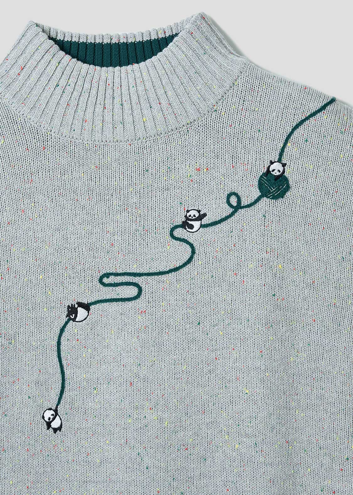 Rolling Pandas Kate | Coloured Nep High Neck Knit - Image 3
