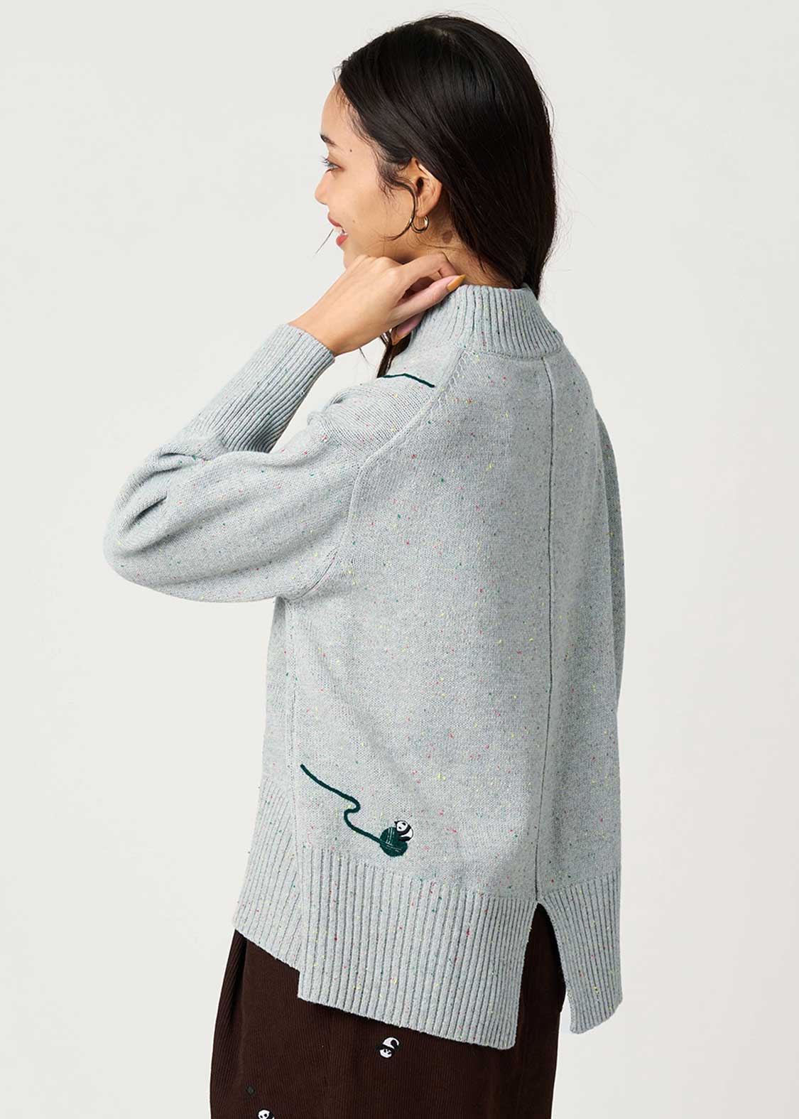 Rolling Pandas Kate | Coloured Nep High Neck Knit - Image 7