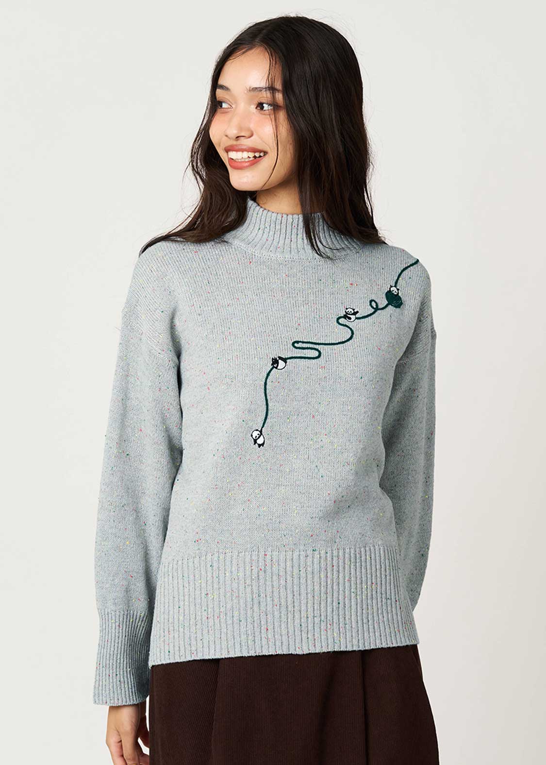 Rolling Pandas Kate | Coloured Nep High Neck Knit - Image 9