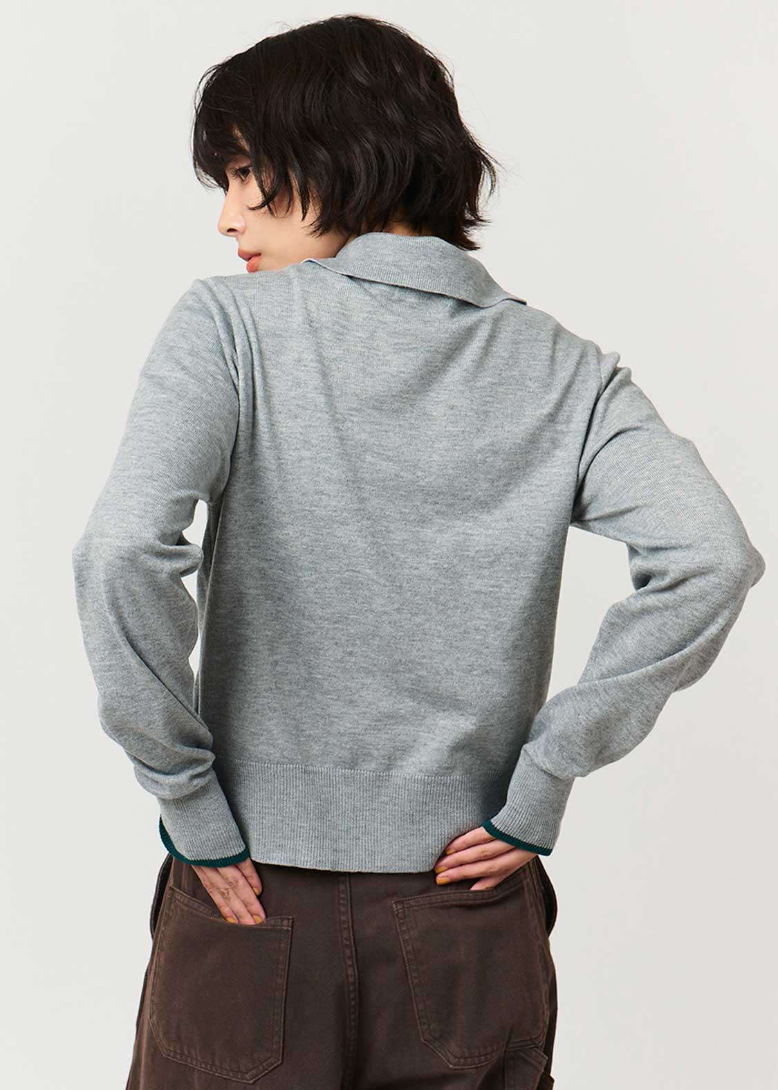 Rolling Pandas Party | Collared Knit Cardigan - Image 7