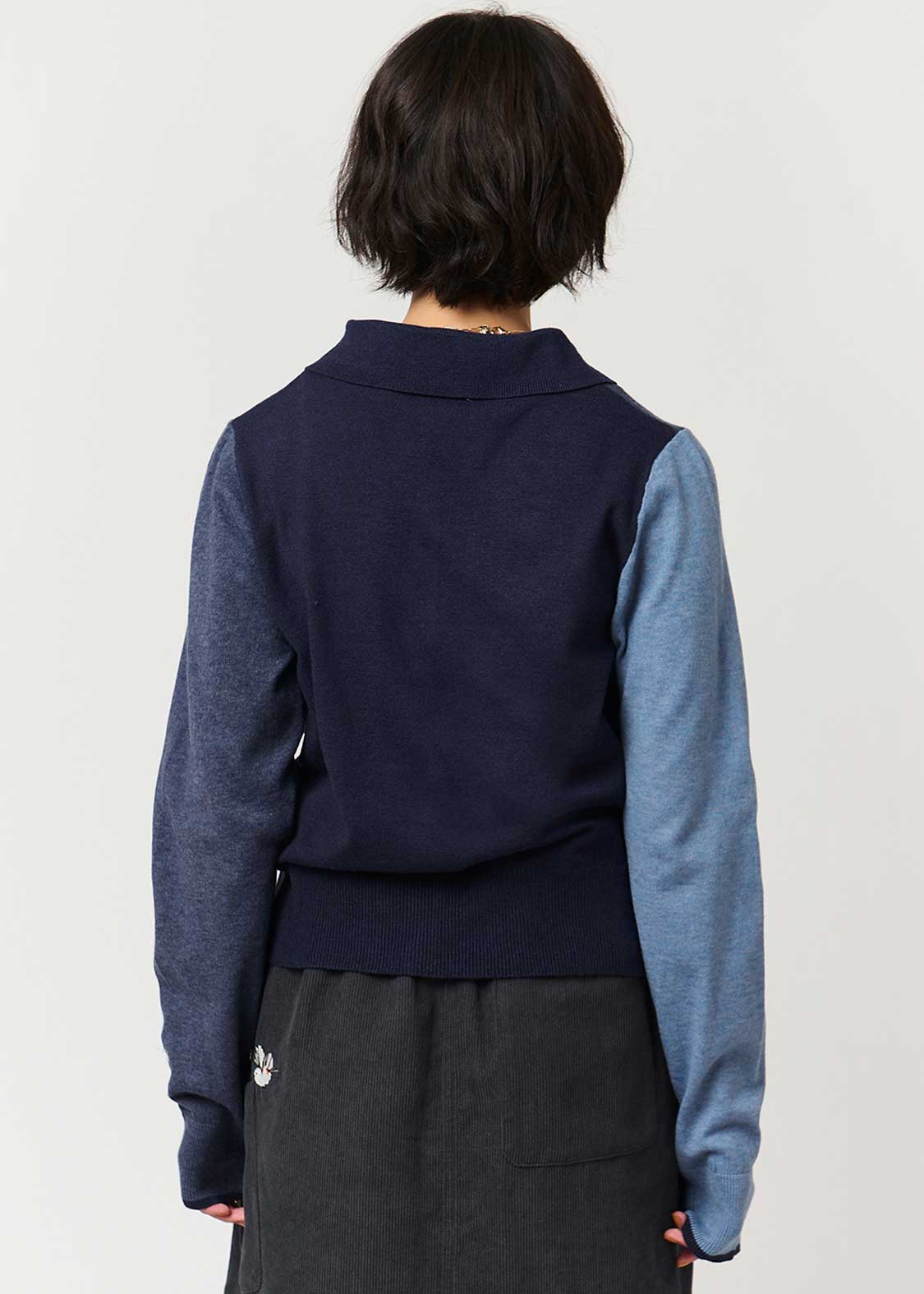 Long-Tailed Tit | Collared Knit Cardigan - Image 7