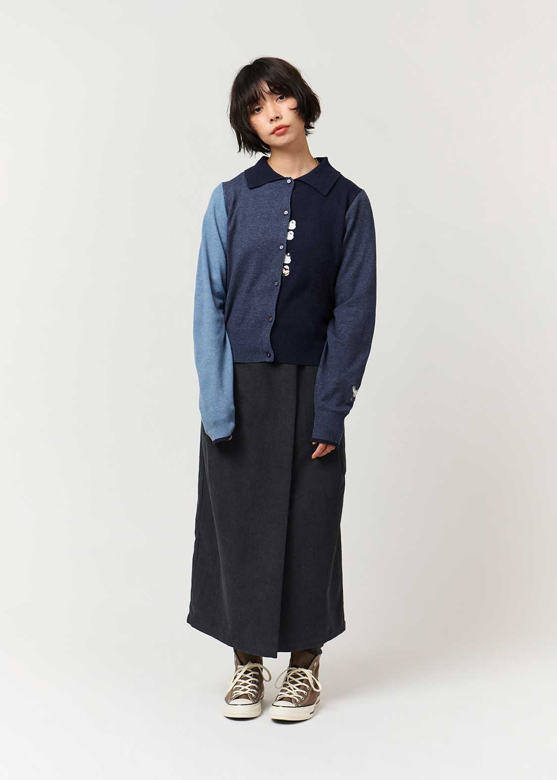 Long-Tailed Tit | Collared Knit Cardigan - Image 8