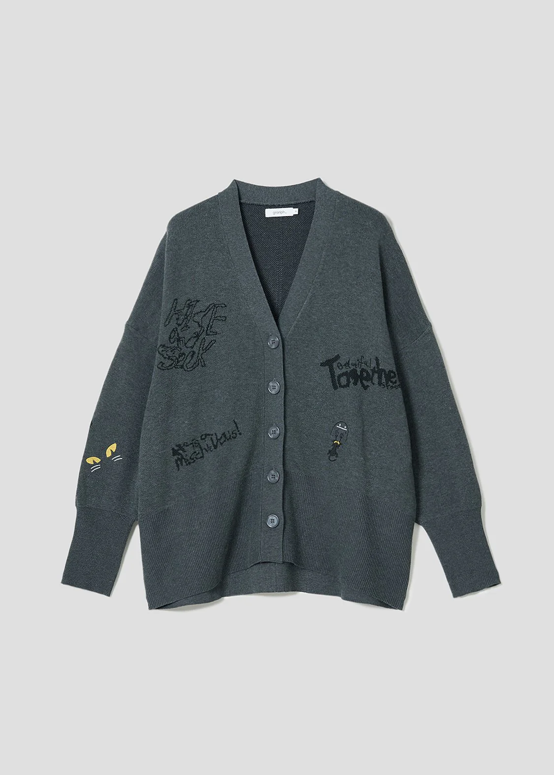 Neko Kaburi Beautiful Shadow | V-Neck Knit Cardigan