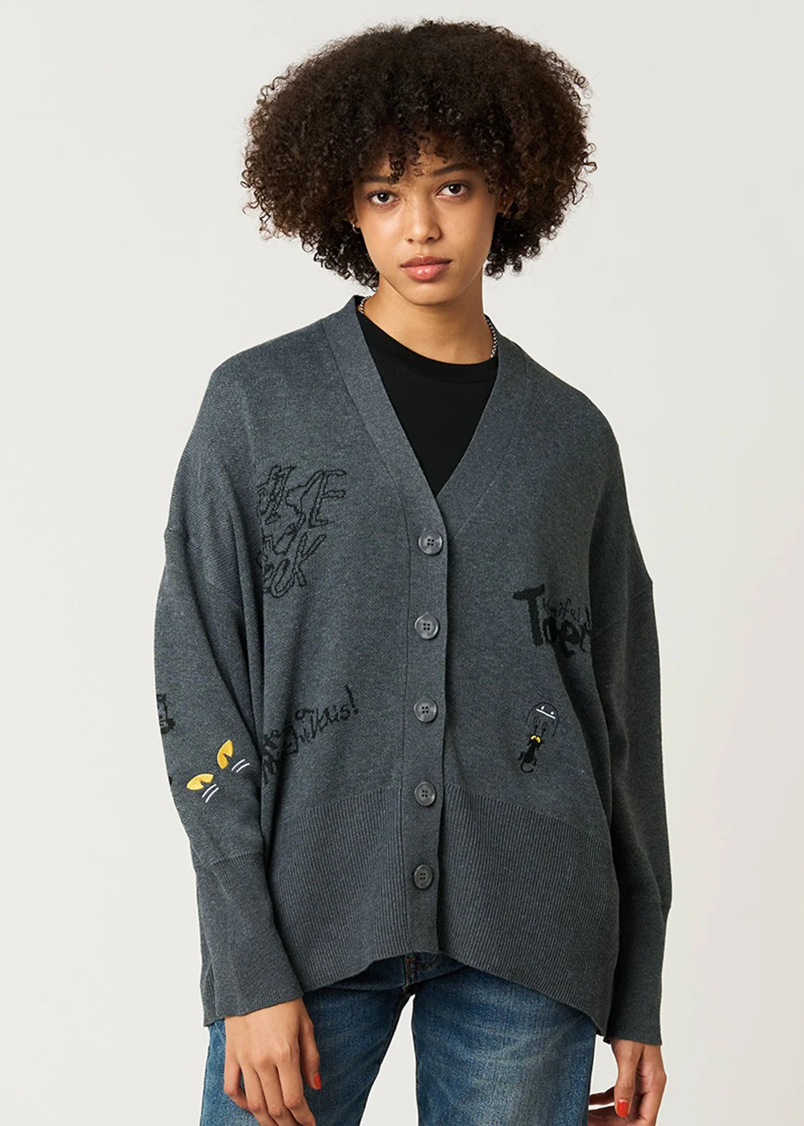 Neko Kaburi Beautiful Shadow | V-Neck Knit Cardigan - Image 9