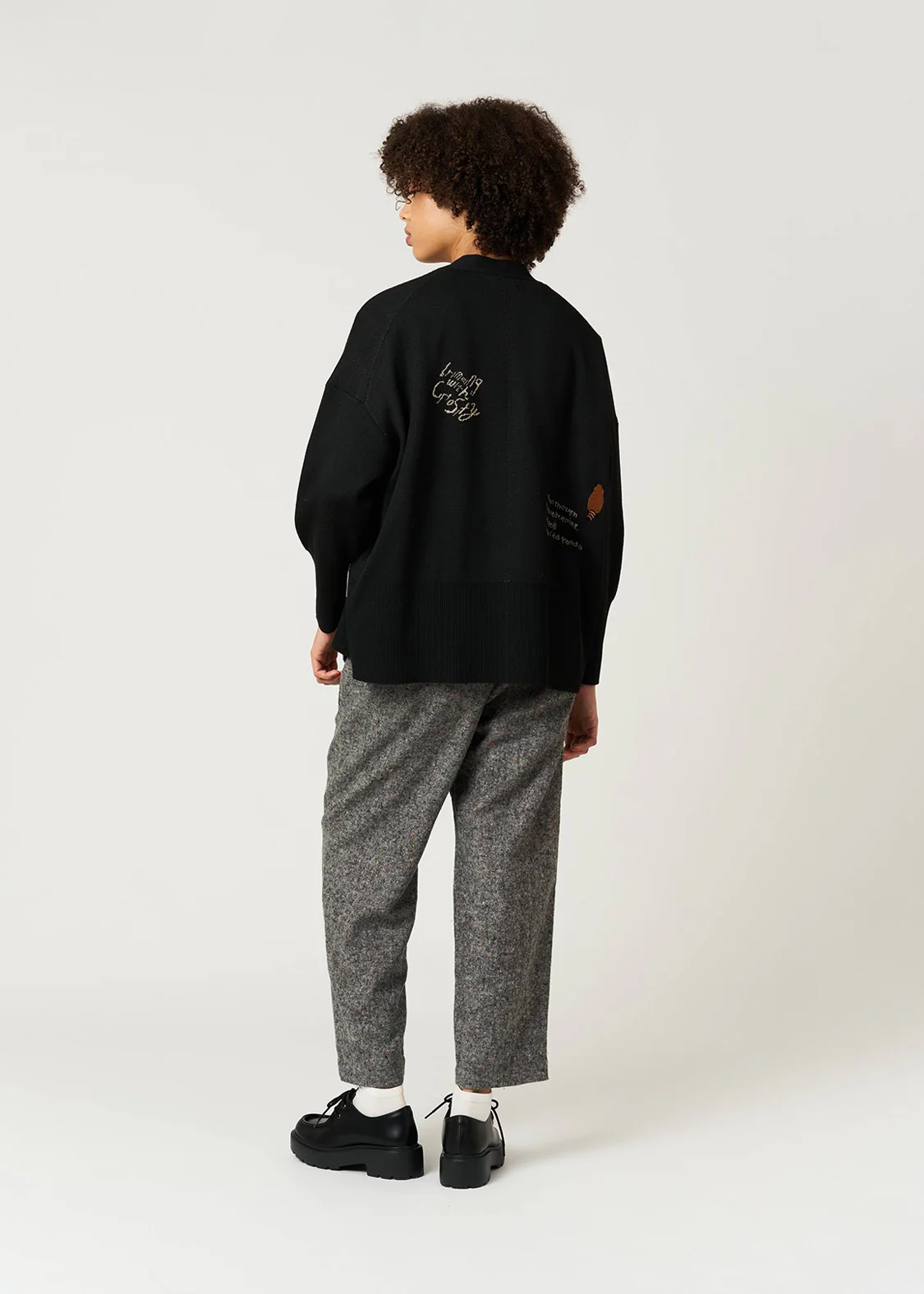 Ikaku Back Style | V-Neck Knit Cardigan - Image 10