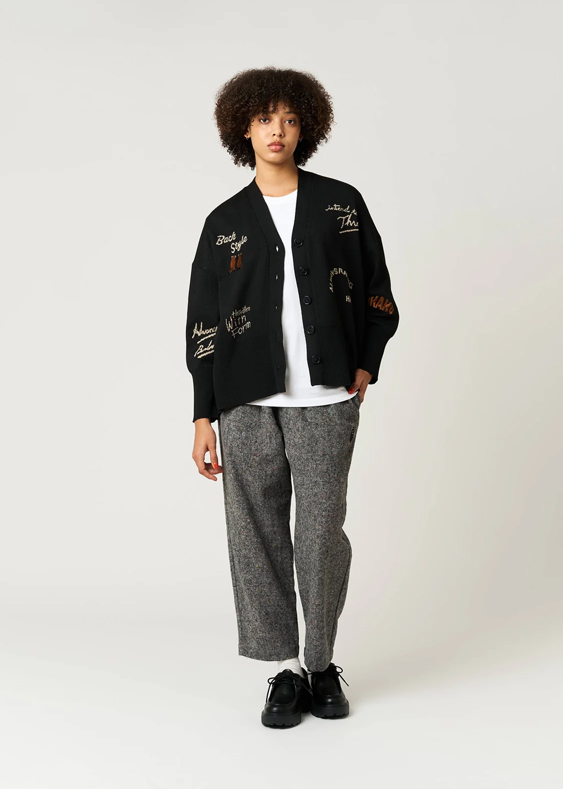 Ikaku Back Style | V-Neck Knit Cardigan - Image 8