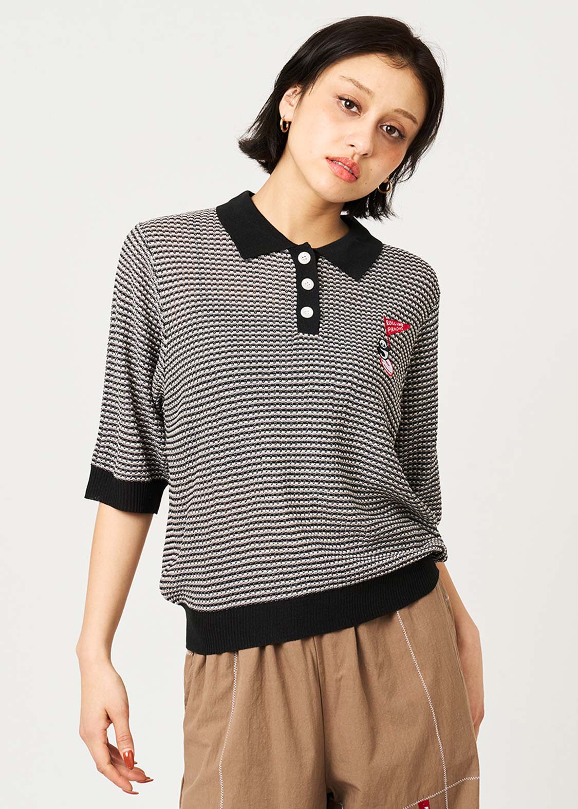 Rolling Panda'S Donuts | Knit Polo Shirt - Image 9