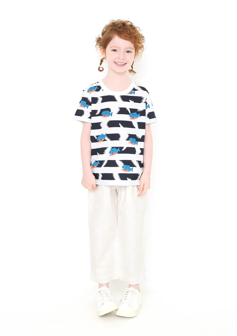Multi Pattern Short Sleeve Tee (Piranha border) - Image 7