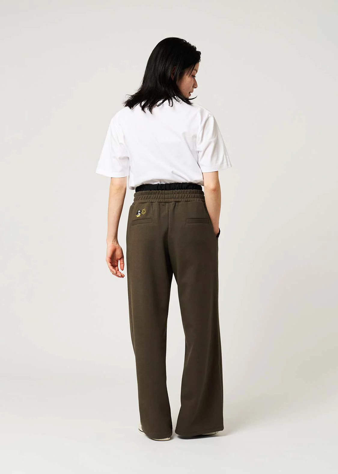 Rolling Pandas Painting | Double Waist Wide Pants - Image 10