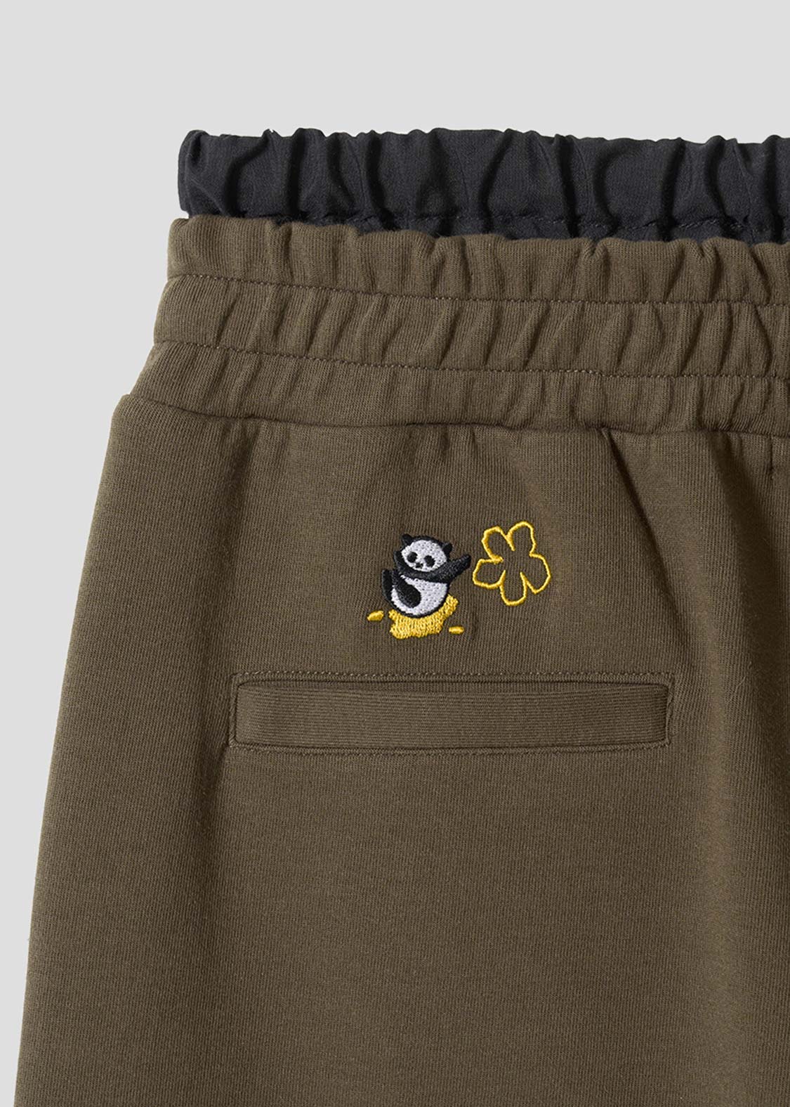 Rolling Pandas Painting | Double Waist Wide Pants - Image 5